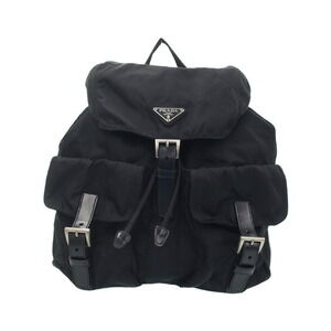 PRADA Two Pocket Tessuto Backpack Rucksack Daybag Black